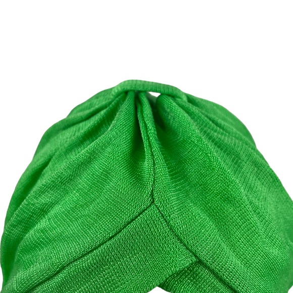 Vintage Turban Hair Wrap Green Union Made USA 1950s OSFA Hat Cap Ladies Woman’s - Picture 10 of 13